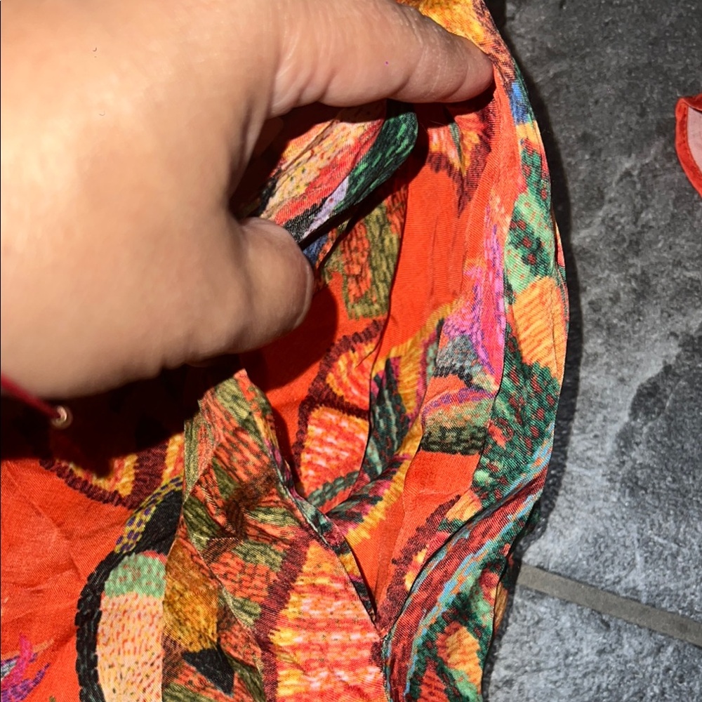 Farm Rio Anthropologie Birdie Orange Dress 179. View 3
